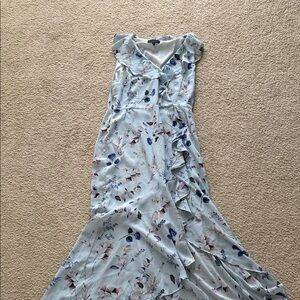 Banana Republic Floral Maxi Dress - Blue and White